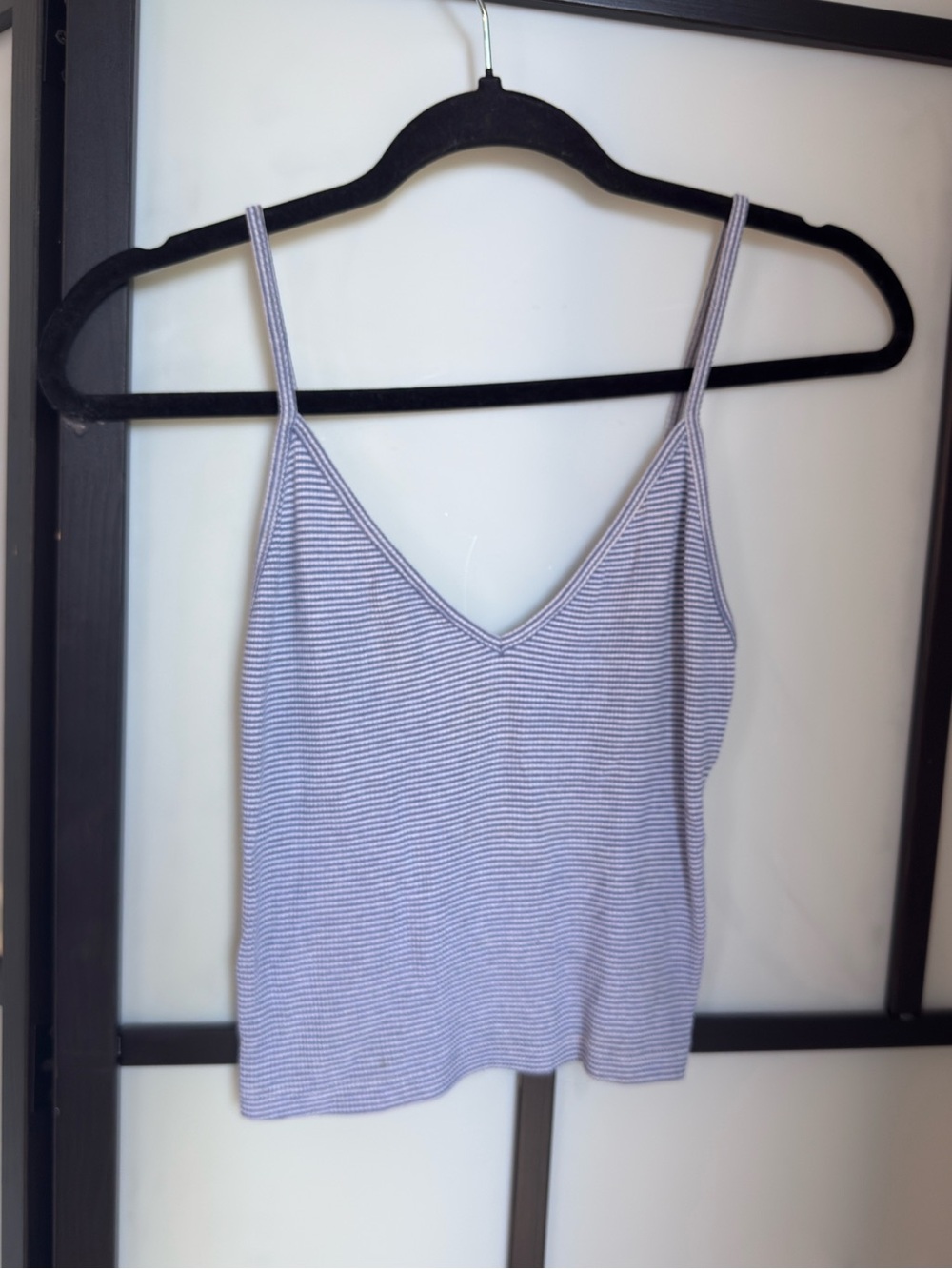 Striped baby blue Brandy Melville Tank Top